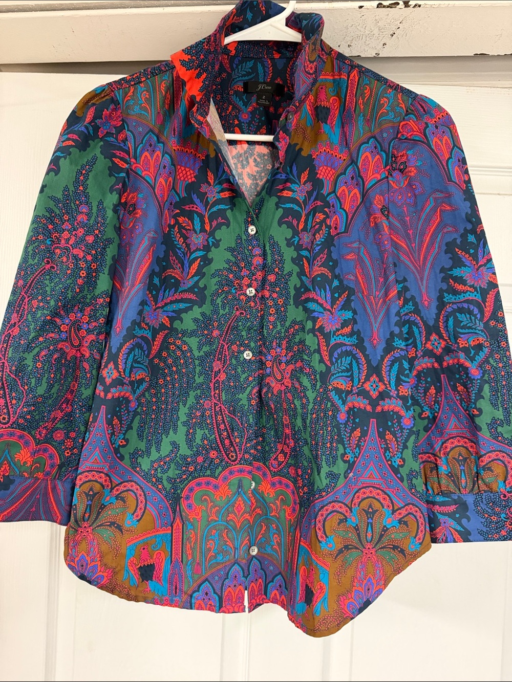 Vibrant JCrew blouse size 2 worn once